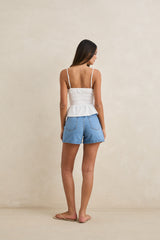GIGI TIE FRONT TOP - WHITE