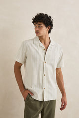 VACATION STRIPE SS SHIRT - NATURAL