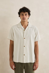 VACATION STRIPE SS SHIRT - NATURAL