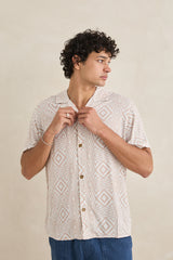 MOSAIC SS SHIRT - TOBACCO