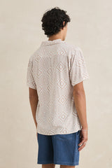 MOSAIC SS SHIRT - TOBACCO