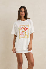 WILDFLOWER OVERSIZED T-SHIRT - VINTAGE WHITE