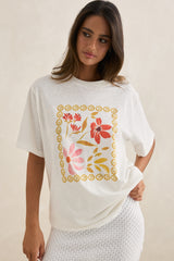 WILDFLOWER OVERSIZED T-SHIRT - VINTAGE WHITE