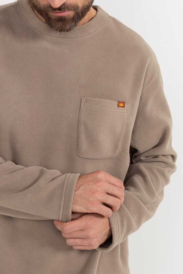 AWAKE POLAR FLEECE LS - STONE