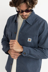 HICKORY STRIPE WORK SHIRT - NAVY