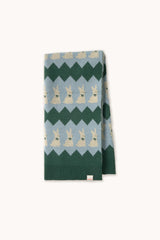 RABBITS BLANKET - DARK GREEN