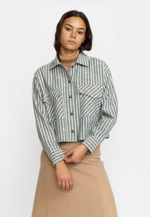 CROPPED SHIRT / 33102 - BLUE