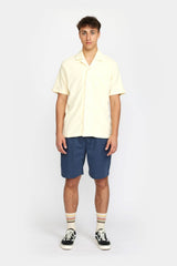 Terry Short-Sleeved Cuban Shirt / 3823 -Off-White