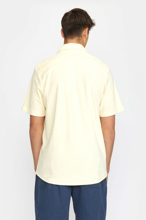 Terry Short-Sleeved Cuban Shirt / 3823 -Off-White