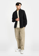 OVERSHIRT W. ZIPPER / 3922 - BLACK