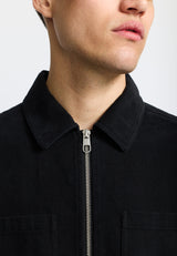 OVERSHIRT W. ZIPPER / 3922 - BLACK