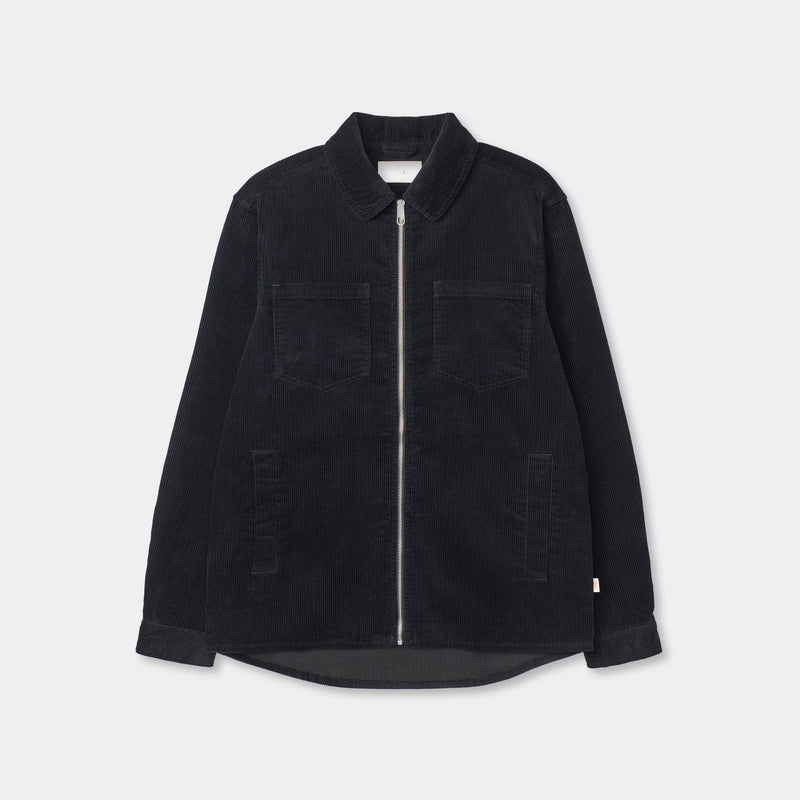 OVERSHIRT W. ZIPPER / 3970 - BLACK