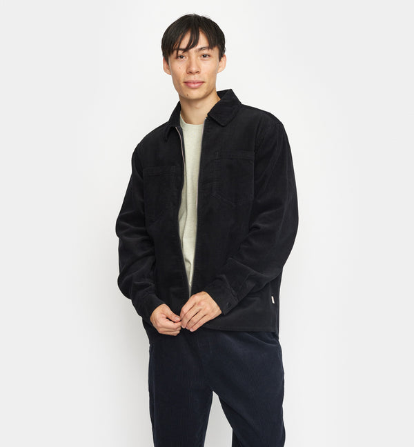 OVERSHIRT W. ZIPPER / 3970 - BLACK