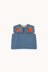 STRAWBERRIES BLOUSE - LIGHT BLUE DENIM