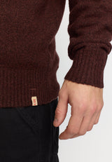 KNIT SWEATER / 6537 - BURGUNDY