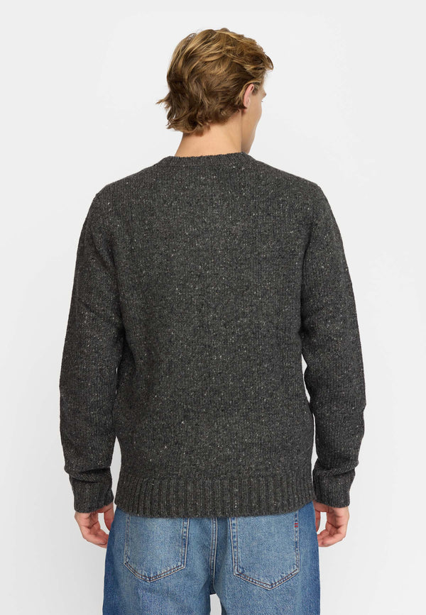 KNIT SWEATER / 6538 - BLACK