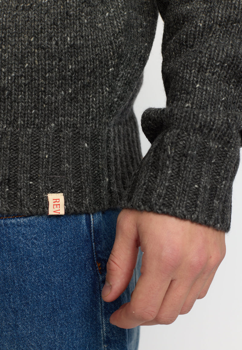 KNIT SWEATER / 6538 - BLACK