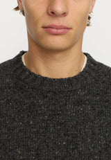 KNIT SWEATER / 6538 - BLACK