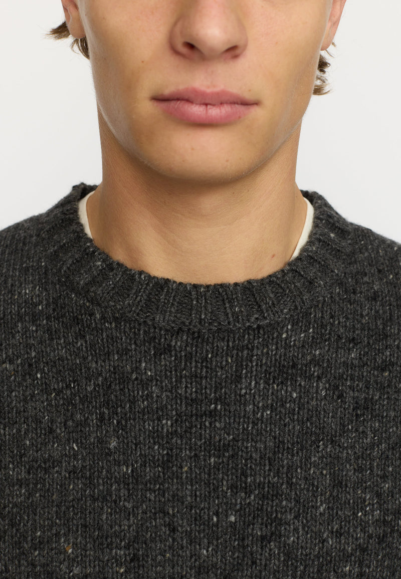 KNIT SWEATER / 6538 - BLACK