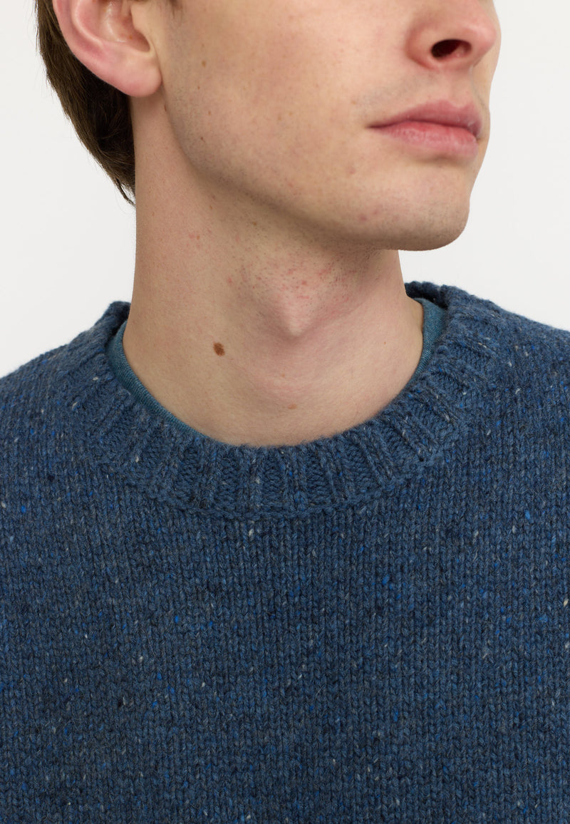 KNIT SWEATER / 6538 - BLUE