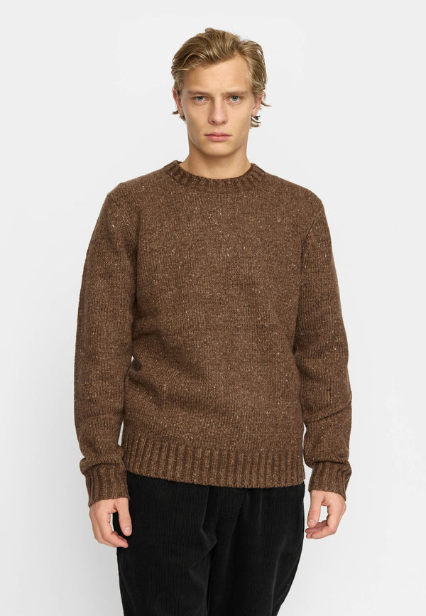 KNIT SWEATER / 6538 - BROWN