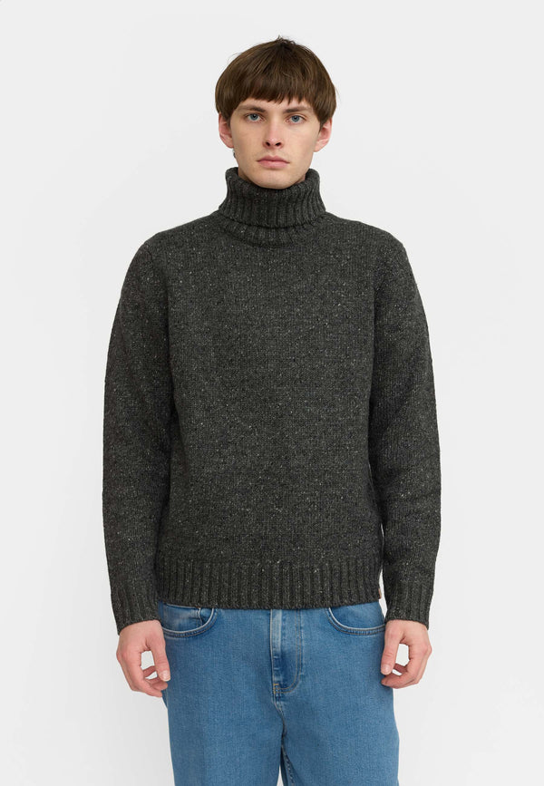 HIGH-NECK SWEATHER / 6568 - BLACK