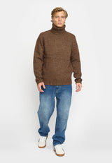 HIGH-NECK SWEATHER / 6568 - BROWN