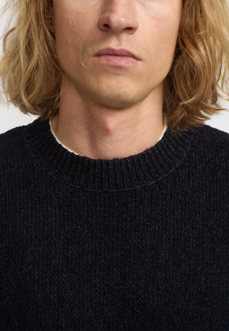 KNIT SWEATER / 6606 - BLACK