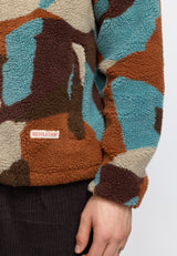 PRINTED TEDDY JACKET / 7023 - BROWN