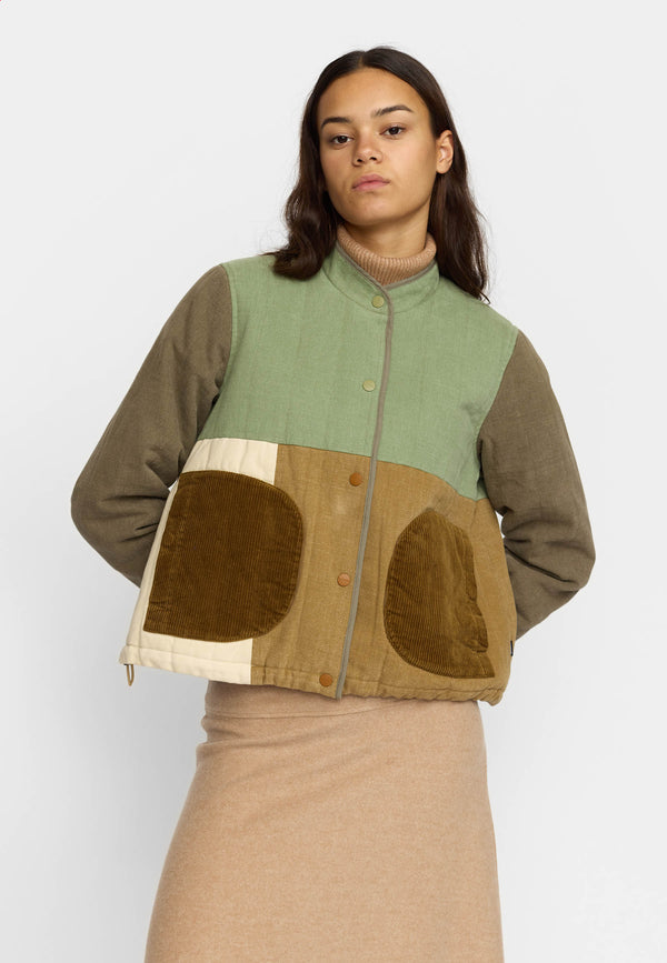QUILTED PATCHWORK JACKET / 77345 - ARMY