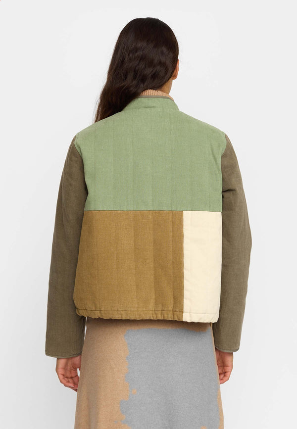 QUILTED PATCHWORK JACKET / 77345 - ARMY