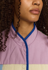 Quilted Patchwork Vest / 77362 - Lightpurple