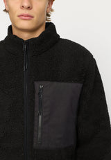 POCKET TEDDY JACKET / 7816 - BLACK