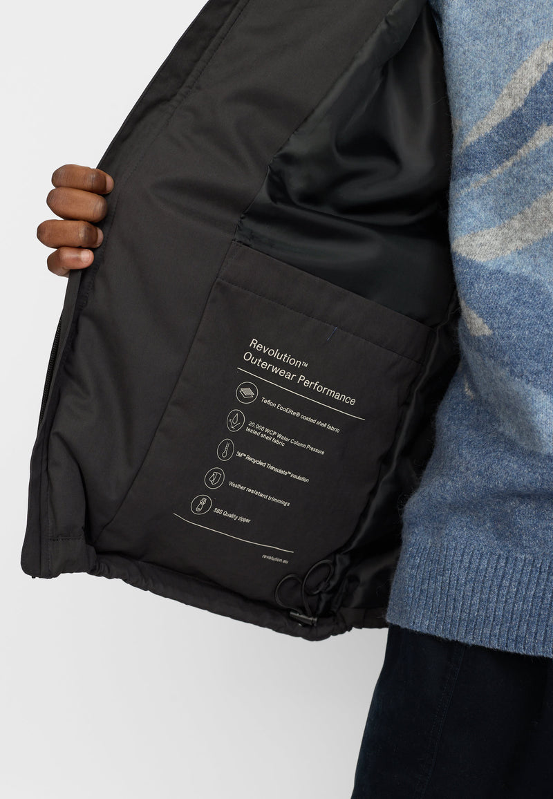 PADDED CITY JACKET / 7878 - BLACK