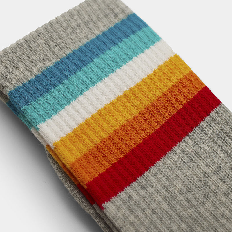 JAQUARD CREW SOCK / 8913 - GREY-MELANGE