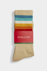 JAQUARD CREW SOCK / 8914 - BEIGE