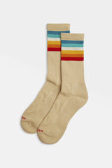 JAQUARD CREW SOCK / 8914 - BEIGE