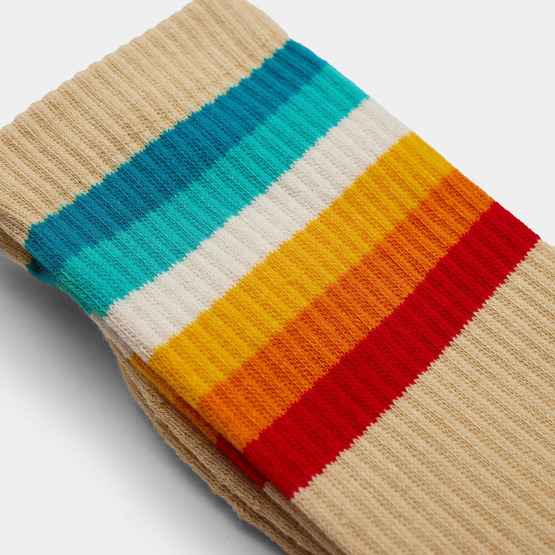 JAQUARD CREW SOCK / 8914 - BEIGE