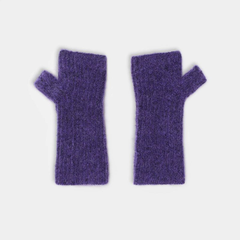 Fluffy Half-Mittens / 99014 - Purple