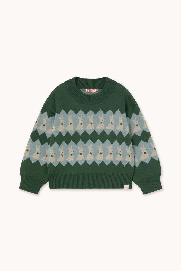 RABBITS SWEATER - DARK GREEN