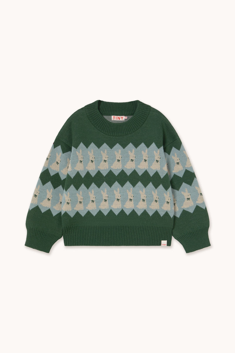 RABBITS SWEATER - DARK GREEN