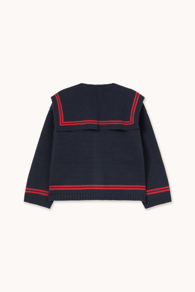 STRIPES TINY CARDIGAN - NAVY