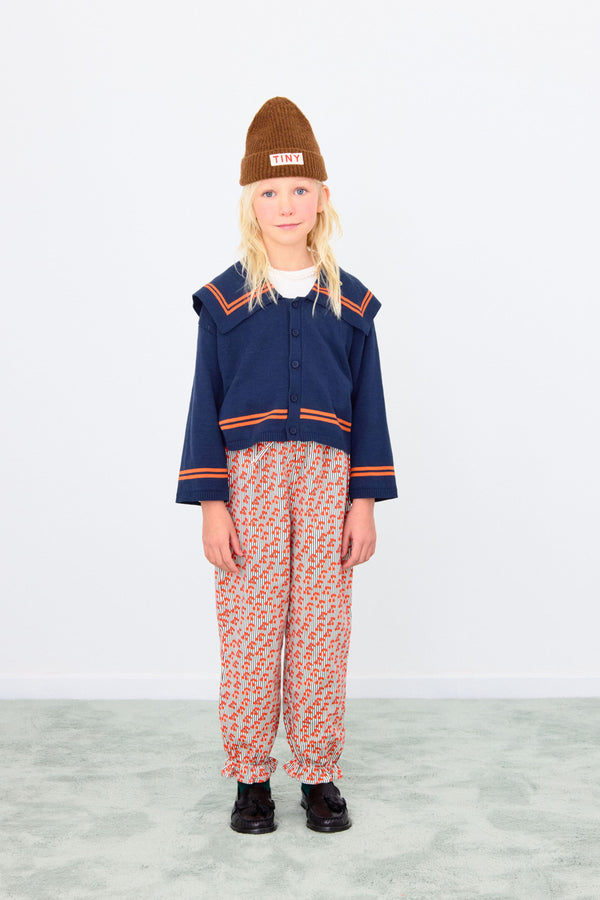 STRIPES TINY CARDIGAN - NAVY