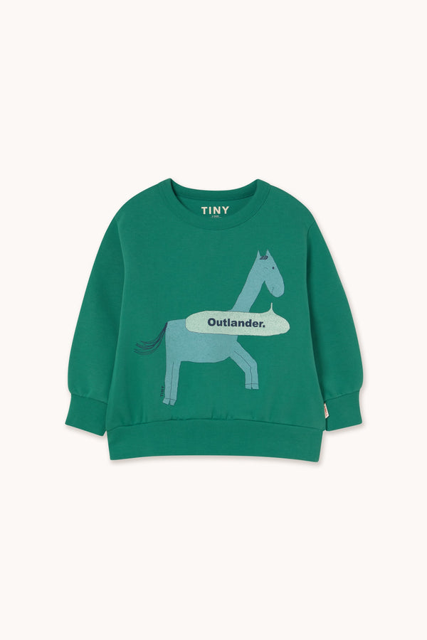 HORSE GRAPHIC SWEATSHIRT - DARK EMERALD