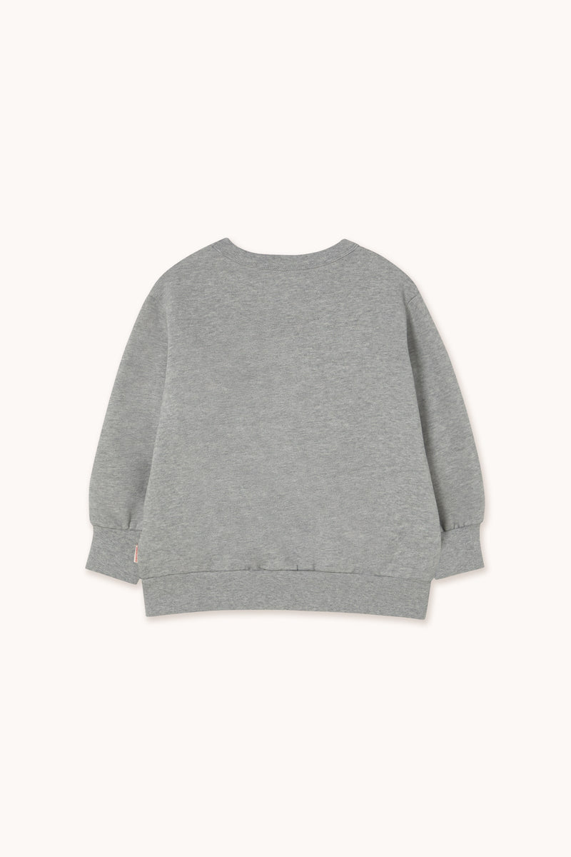 FLOWERS GRAPHIC SWEATSHIRT - MEDIUM GREY HEATHER