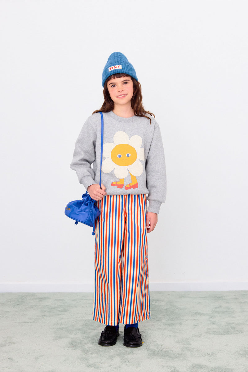 FLOWERS GRAPHIC SWEATSHIRT - MEDIUM GREY HEATHER