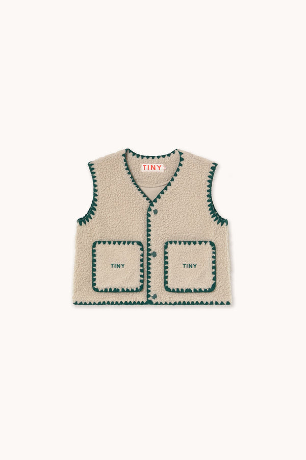 SHERPA VEST - DARK VANILLA
