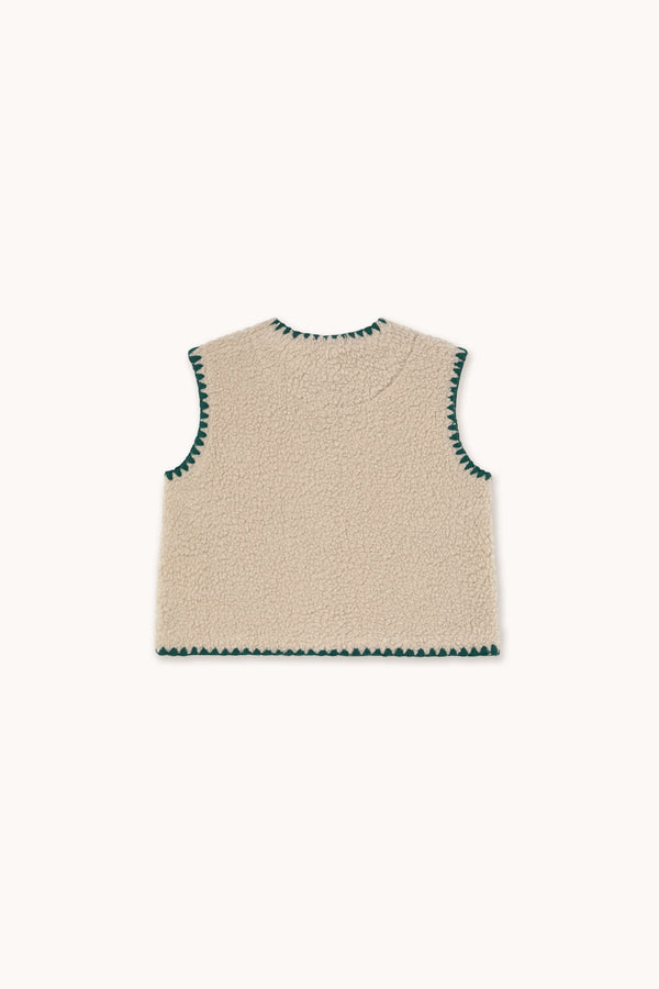 SHERPA VEST - DARK VANILLA