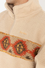 DUNE HALF ZIP PULLOVER - TOBACCO
