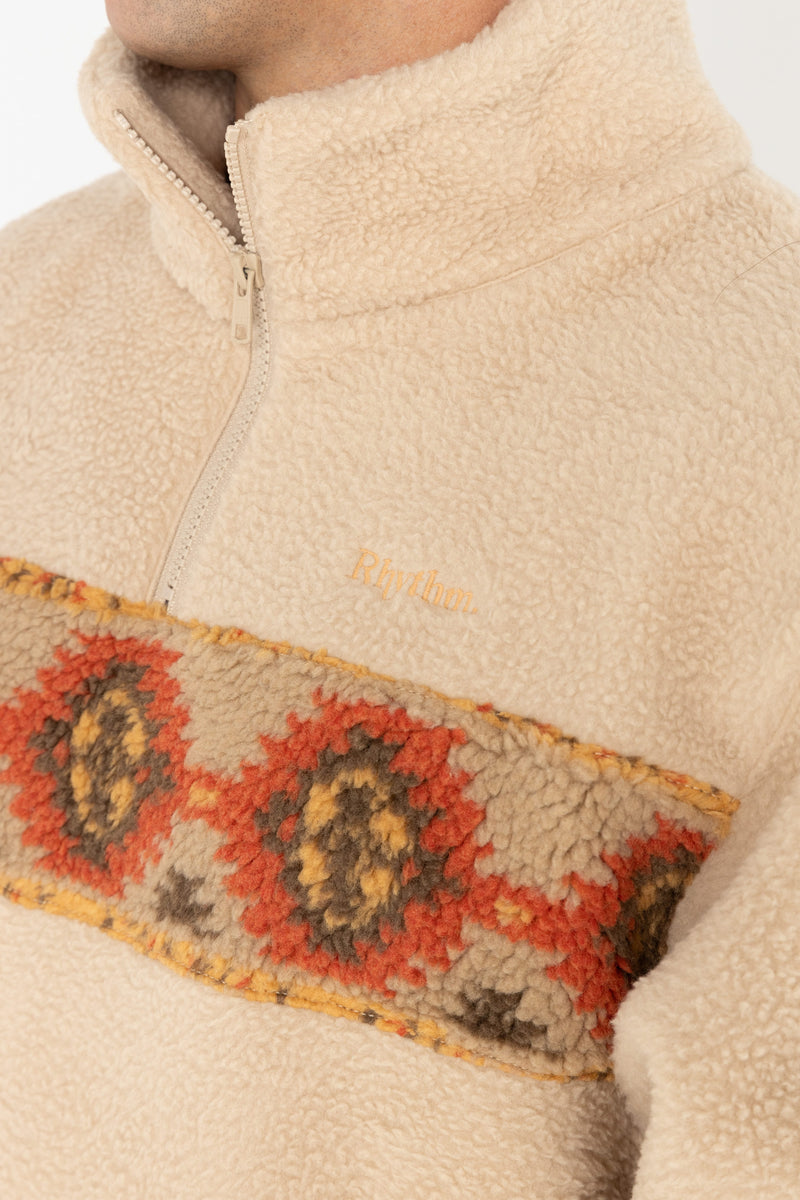 DUNE HALF ZIP PULLOVER - TOBACCO